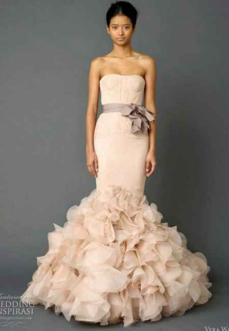 Vestido com fita de cor pastel - 1