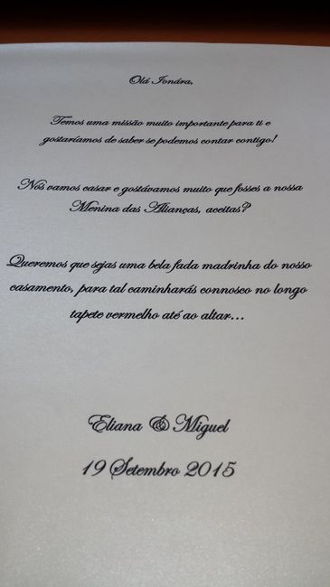 Os nossos convites!   - 1