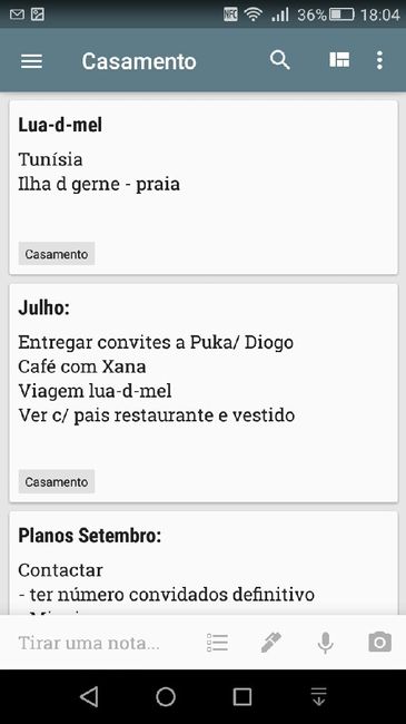 Diário/agenda da noiva - 1