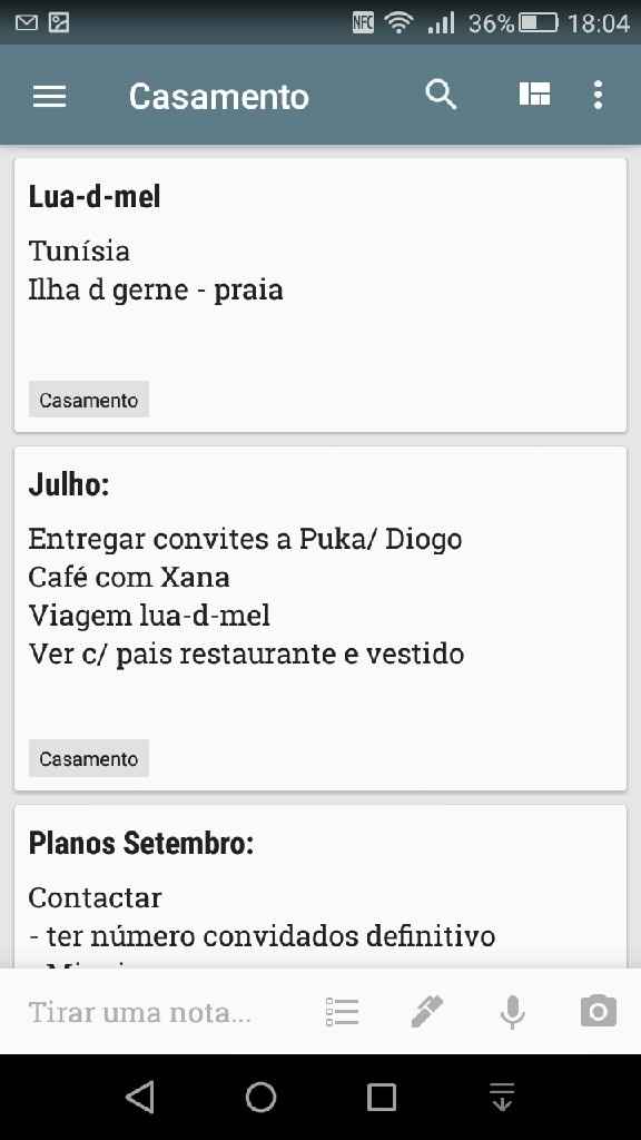 Diário/agenda da noiva - 1