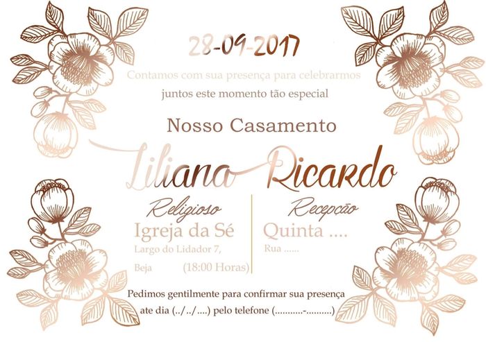 Esboço dos convites - 2