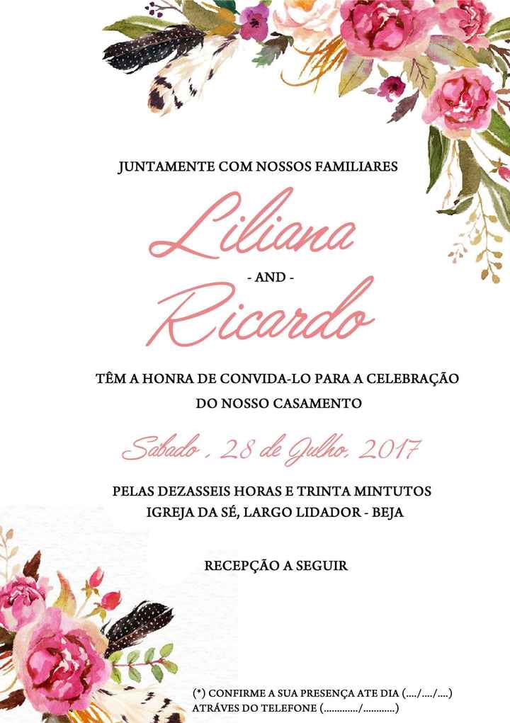 Convites de casamento a 1€ - 1