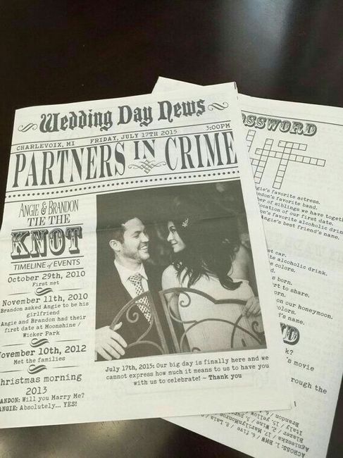 Jornal do casamento - 1