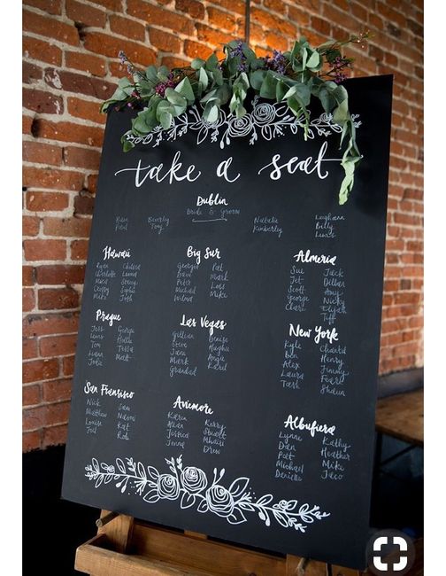 Wed in Black - 3 Seating Plans - 2