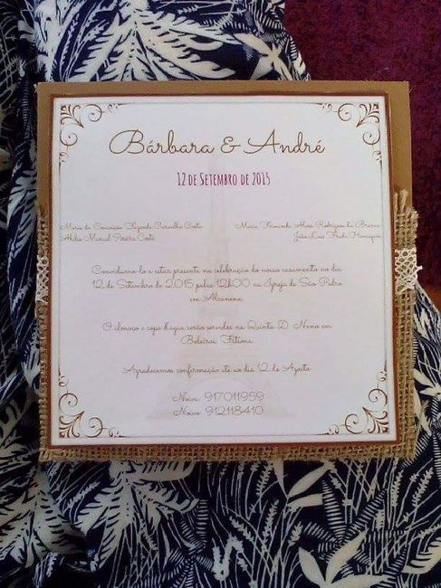Convite de casamento,  feito pela noiva ! - 2