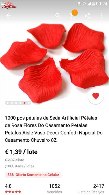 Pétalas de rosa alixpress - 1