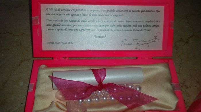 Convite Dama de honor para prima do noivo e uma das minhas melhores amigas