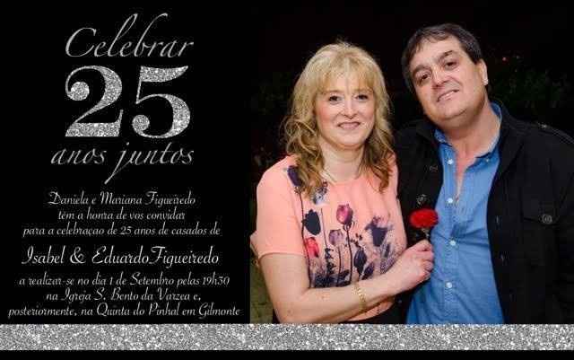 Convite bodas prata