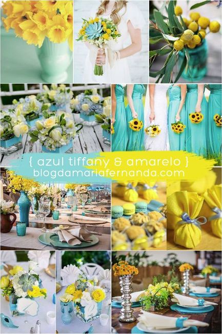 Turquesa + Amarelo