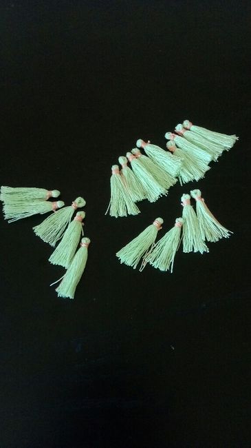 Pompons de fio de algodão (não sei como se chama) - 2