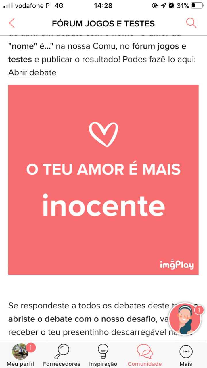 o meu amor é ... - 1
