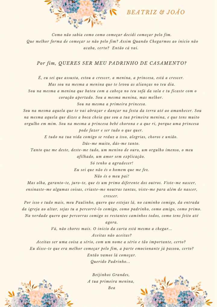 Cartas convite - padrinhos - check ✔️ - 3