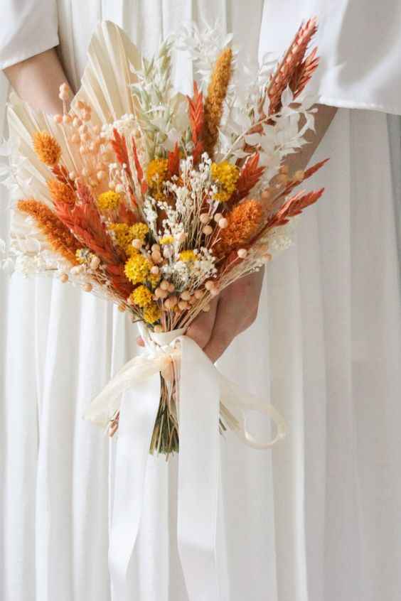 🧡🌈 - Bouquet flores secas laranja - 1