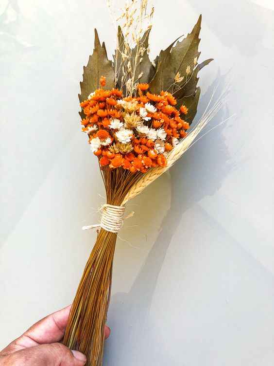 🧡🌈 - Bouquet flores secas laranja - 7