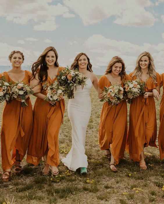 🧡🌈 - Damas de Honor laranja - 8