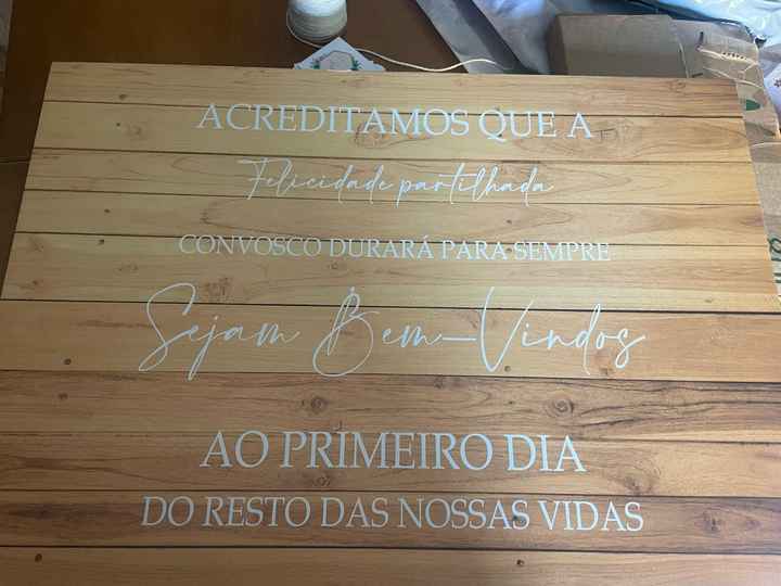 Placa de boas vindas - quinta - 1
