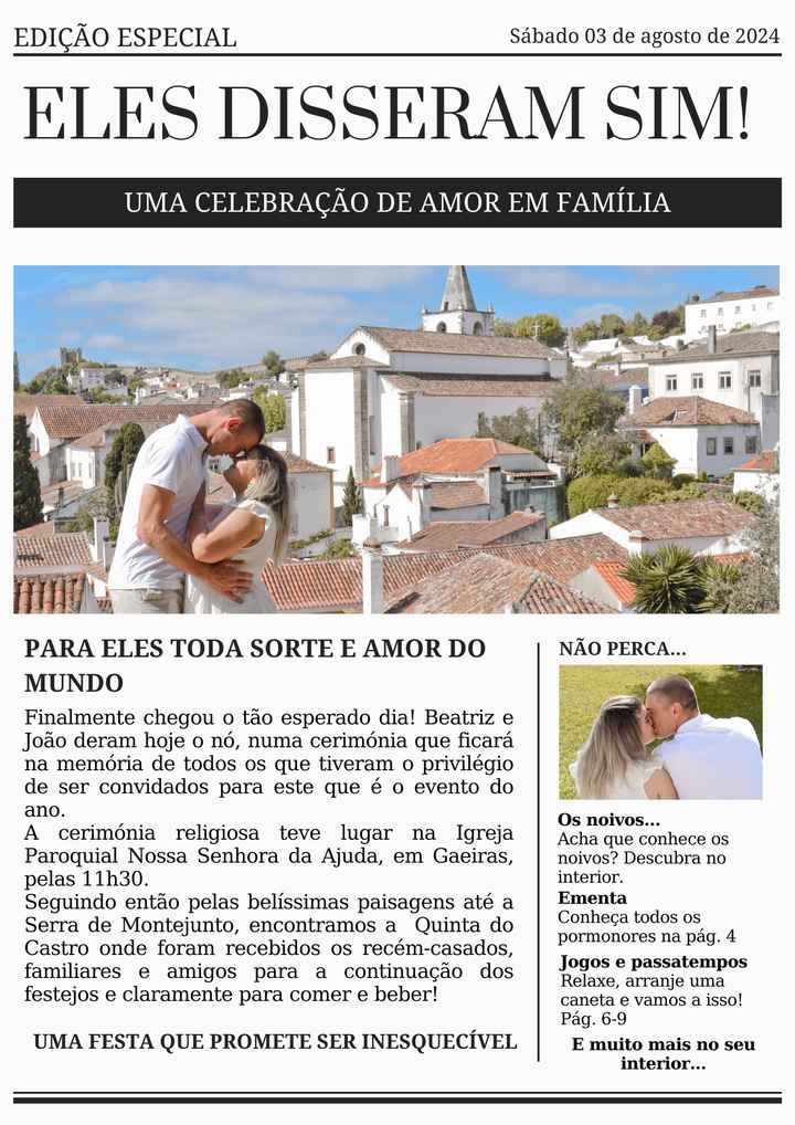 Jornal do Casamento - 1