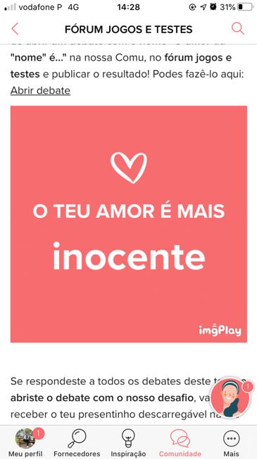 o meu amor é ... - 1
