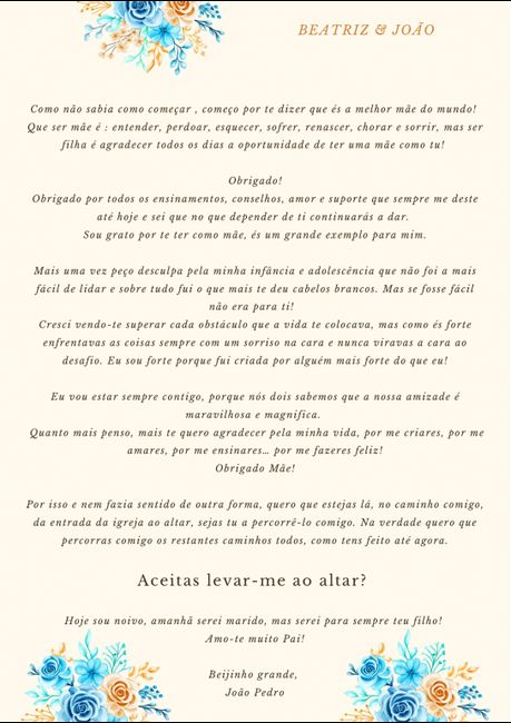 Carta/convite para o Dia da Mãe 👩‍👧 2