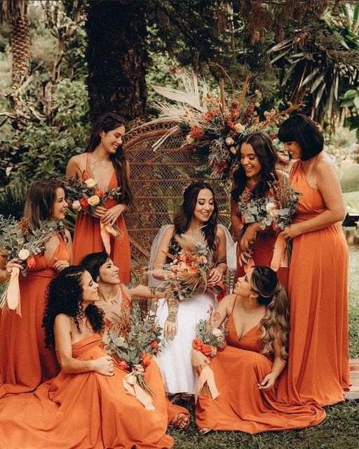 🧡🌈 - Damas de Honor laranja 1