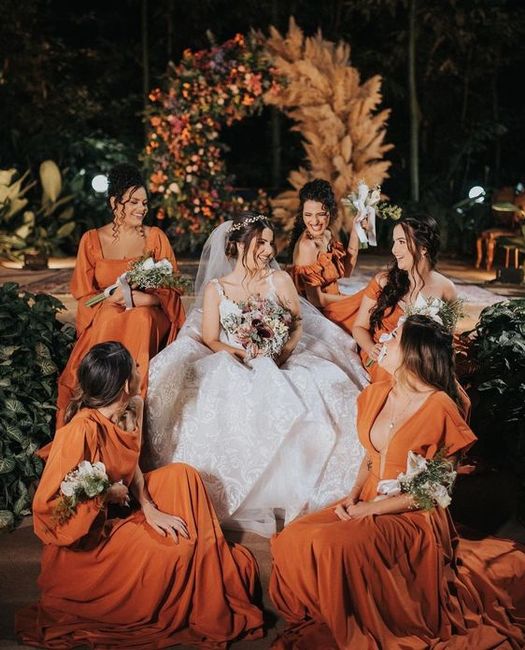 🧡🌈 - Damas de Honor laranja 2