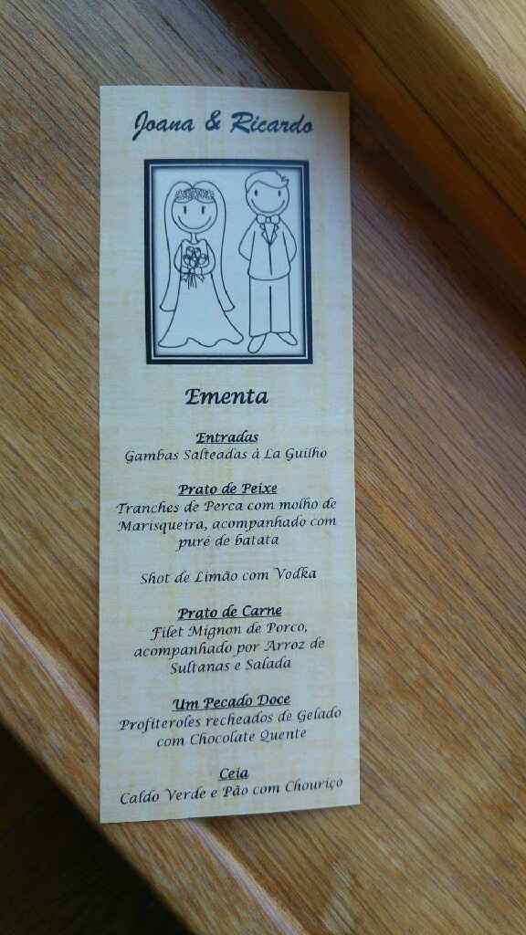 Ementas e marcadores de mesa - 2
