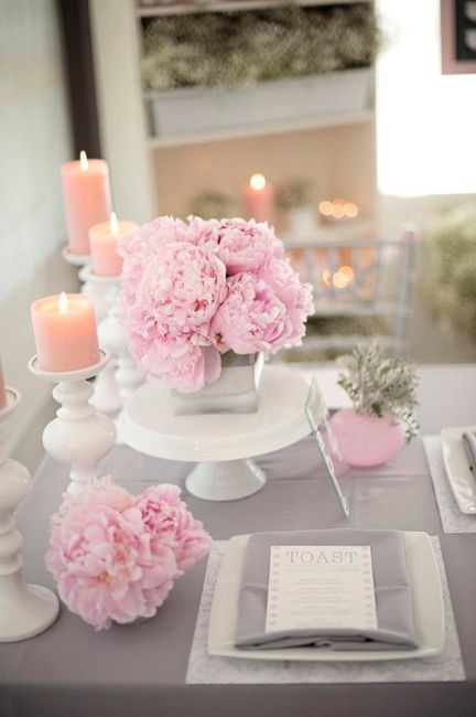 Inspirações em branco e rosa