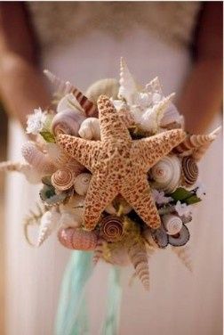 Inspirações com conchas e estrelas do mar