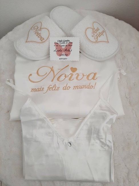 Check - Robe da Noiva + Camisa + Chinelos 1