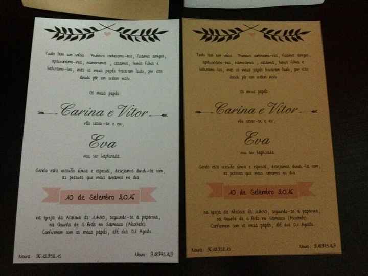 Os nossos convites - 1