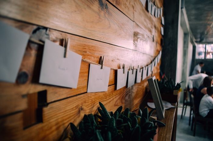 Optamos por algo original ao invês do livro de honra