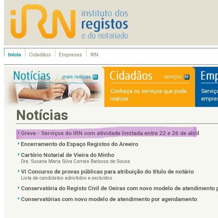 Greve irn - processos registo civil - 1