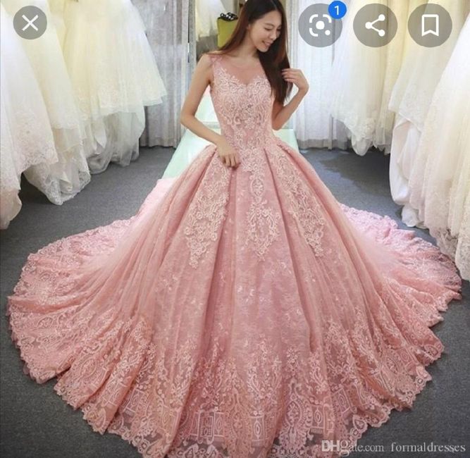 Outubro cor de Rosa - vestido de noiva rosa 😍 4