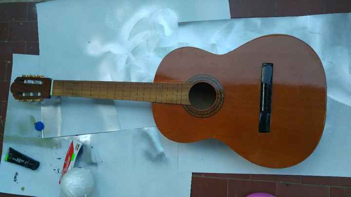 Guitarra decorada - check - 1