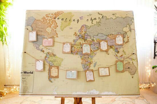 Seating plan tema viagens - inspirações - 8