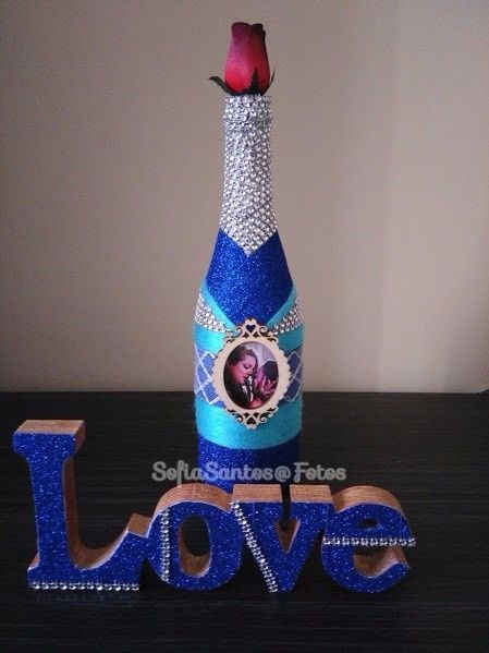 Decoração DIY #Garrafa de Champanhe