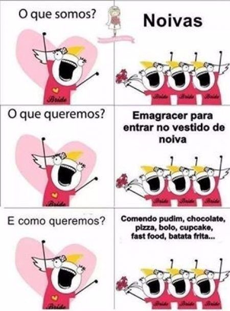 Status noiva EU!!