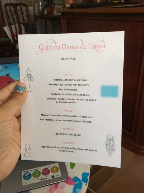 Pedido para Dama de Honor 2