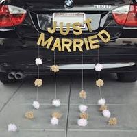Decoração do carro dos noivos - 4