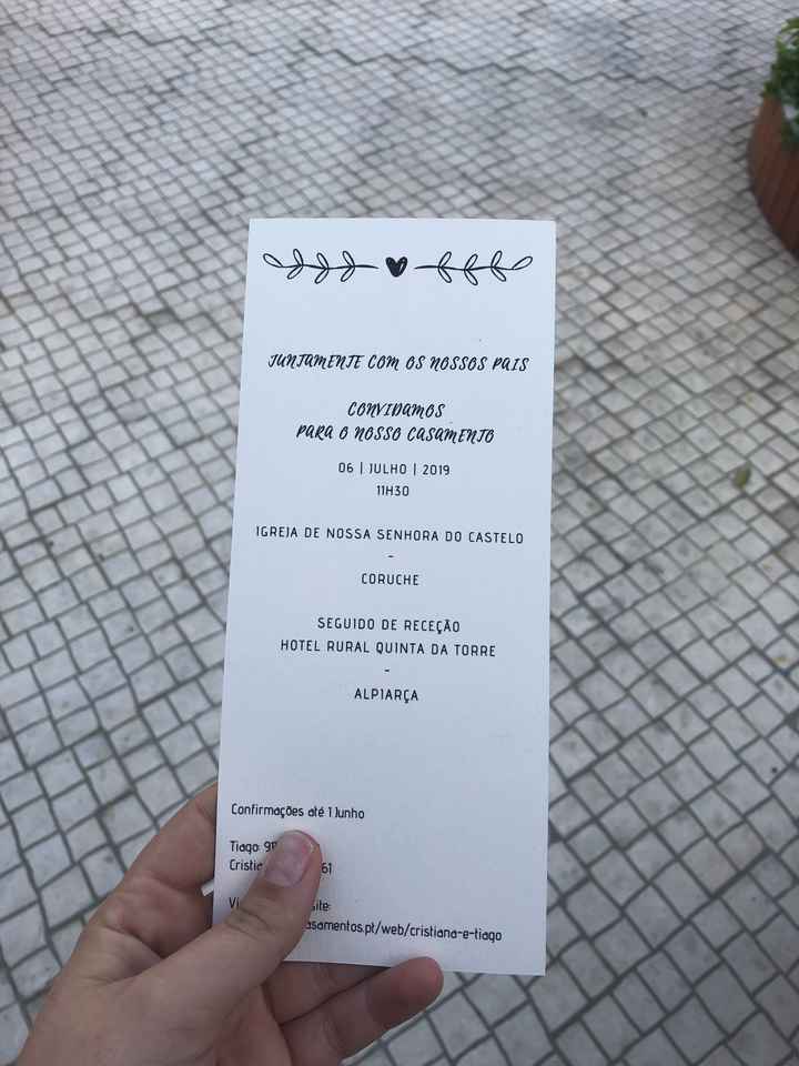 Convites: prontos a entregar! - 2