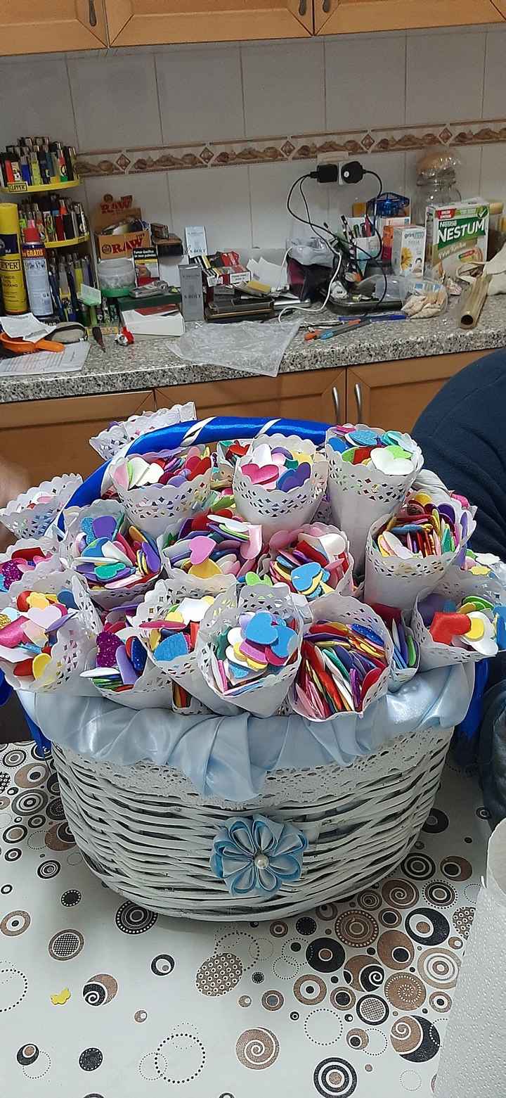 Cesto e cones para confetis - 1