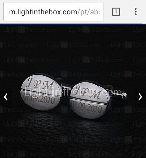 Cores dos botões de punho <img class=