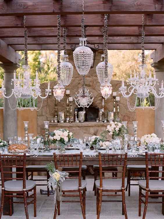 mesas casamento noite