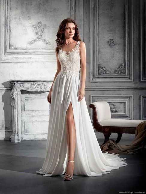 10 vestidos de noiva com racha...qual preferes? 👰 1