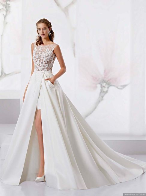 10 vestidos de noiva com racha...qual preferes? 👰 10