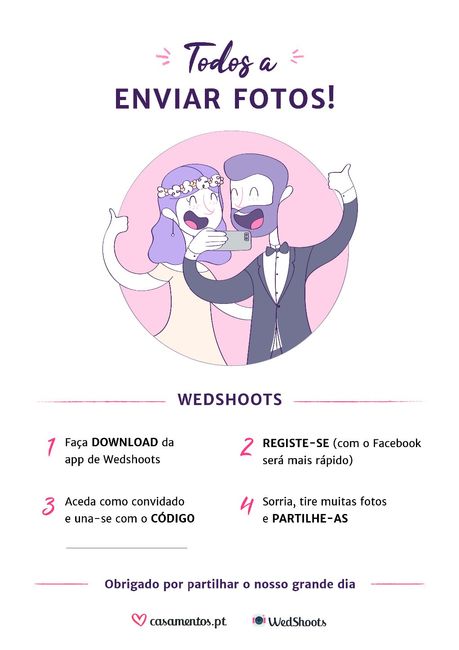 Aqui tens o guia de Wedshoots para os teus convidados! 1