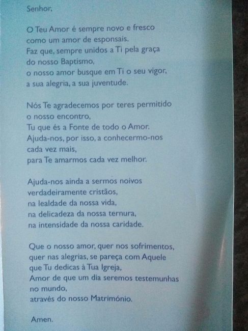 ✓ Oração dos Noivos
