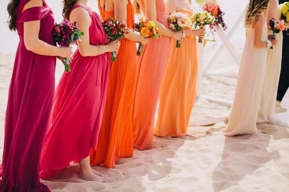 damas com as cores do por do sol