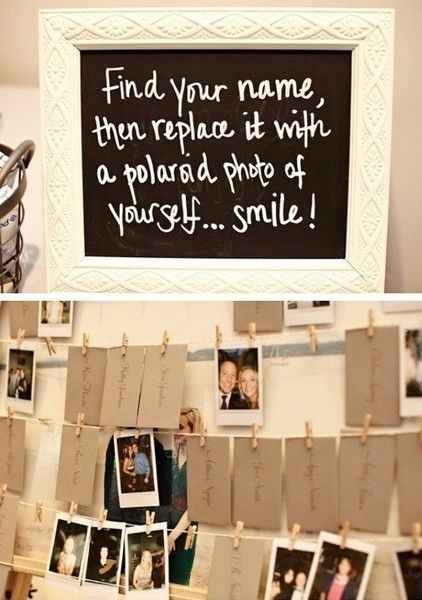 guestbook polaroid/seatting plan
