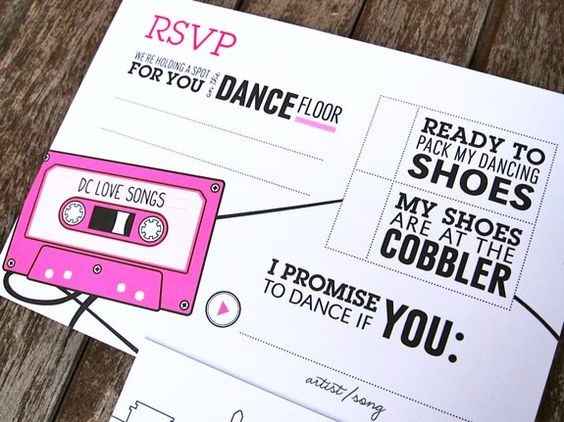 5.- Ticket's para os convidados "choose a song"